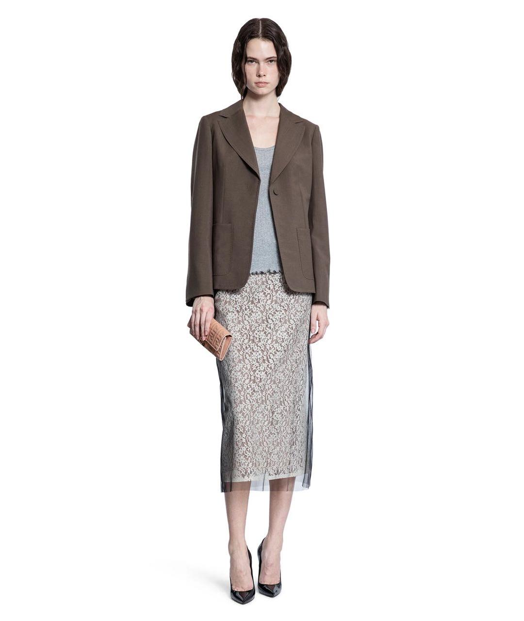 FENDI Серая хлопковая майка, фото 7