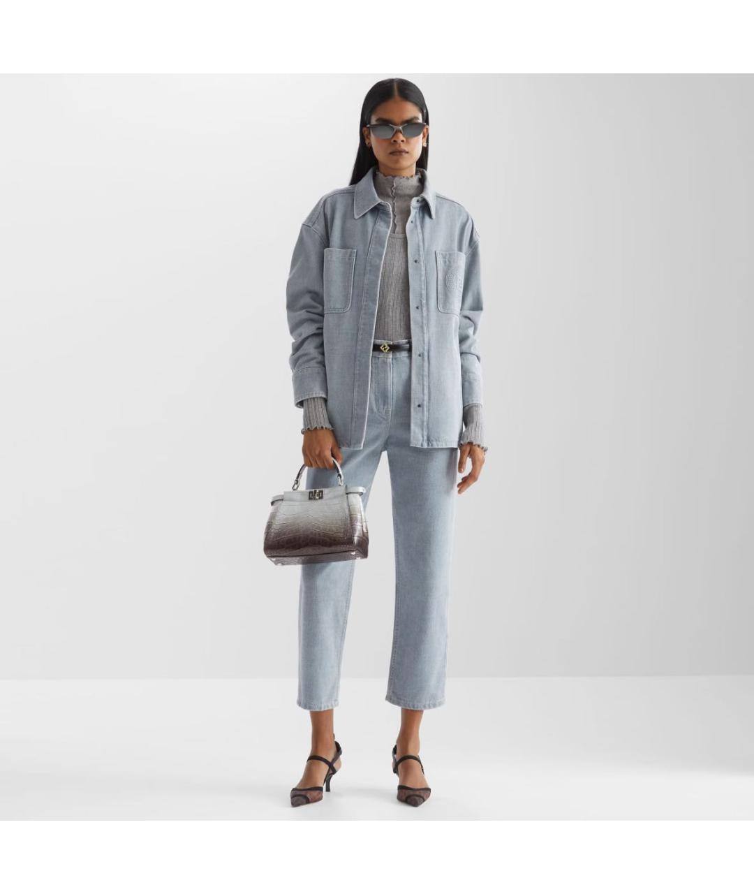 FENDI Серая хлопковая майка, фото 4