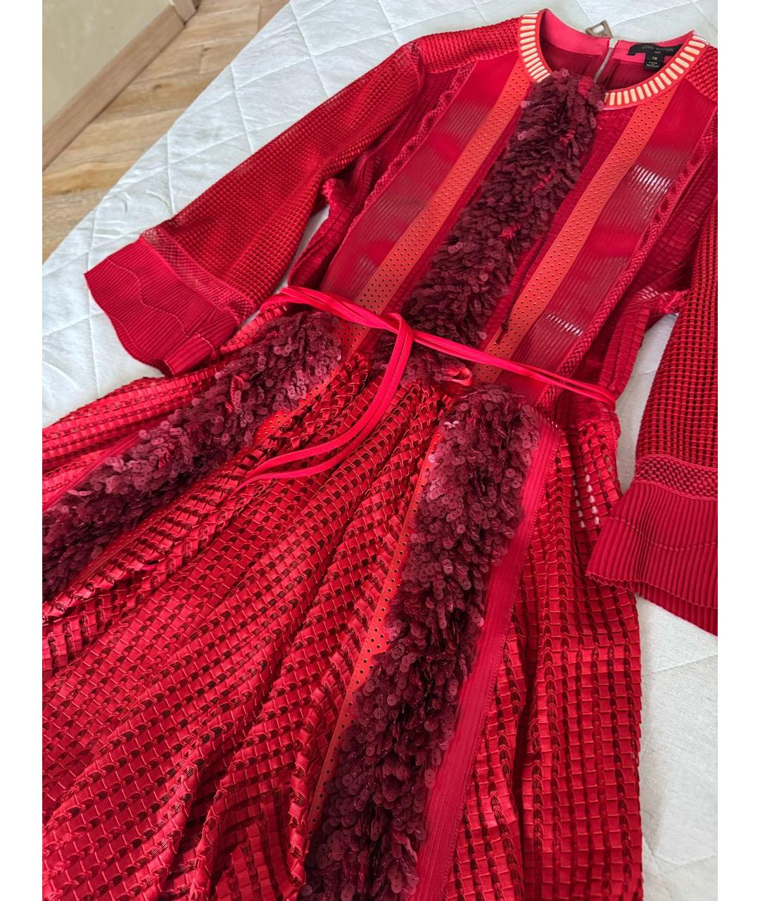 LOUIS VUITTON Красное коктейльное платье, фото 4