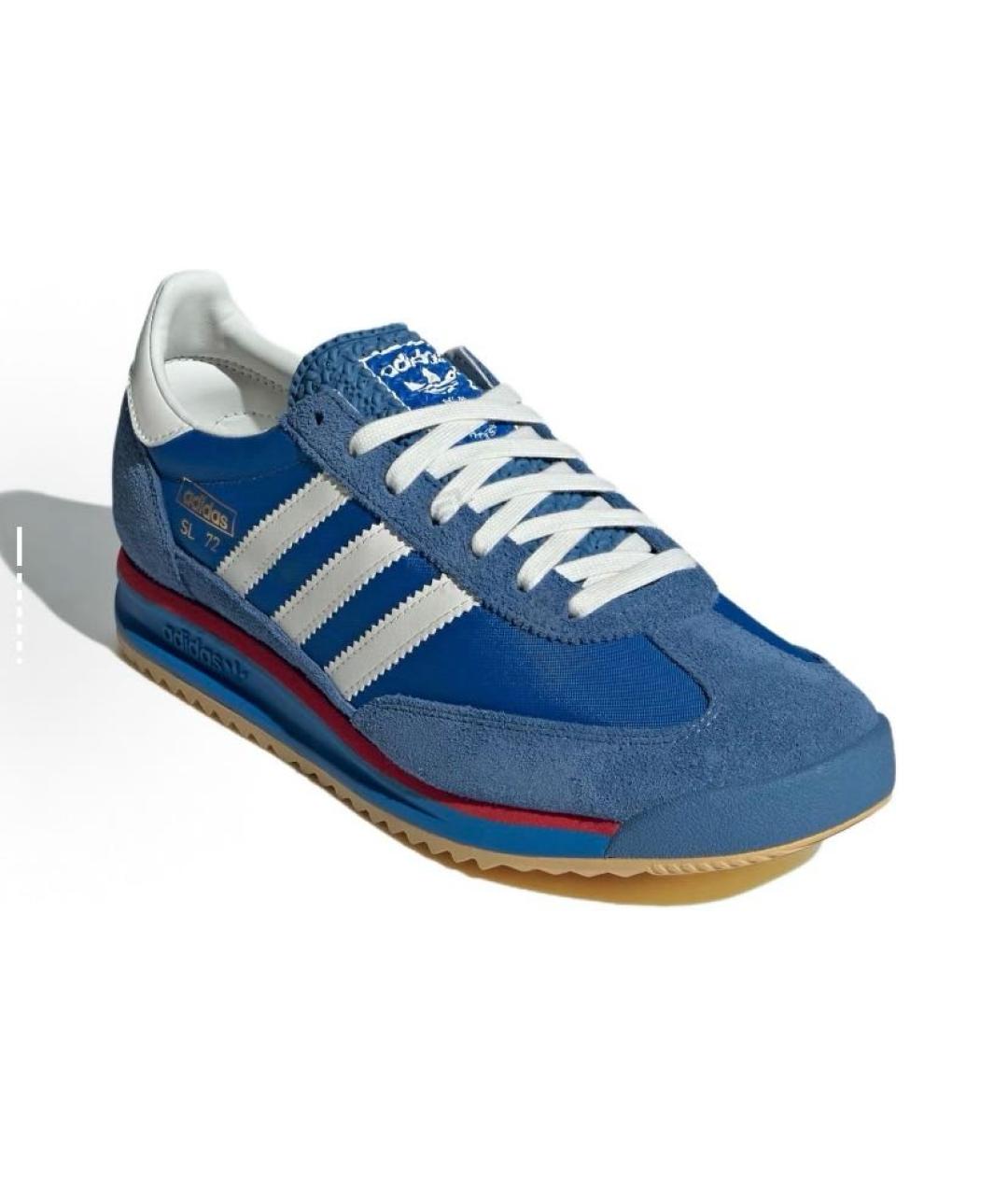 ADIDAS Синие текстильные низкие кроссовки / кеды, фото 4