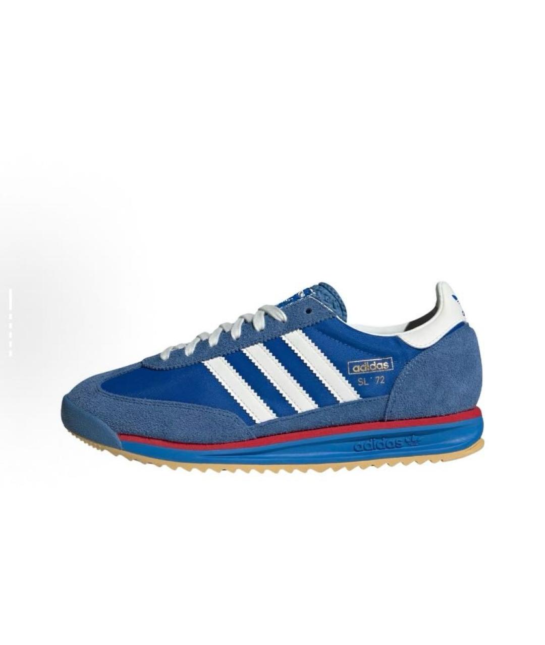 ADIDAS Синие текстильные низкие кроссовки / кеды, фото 3