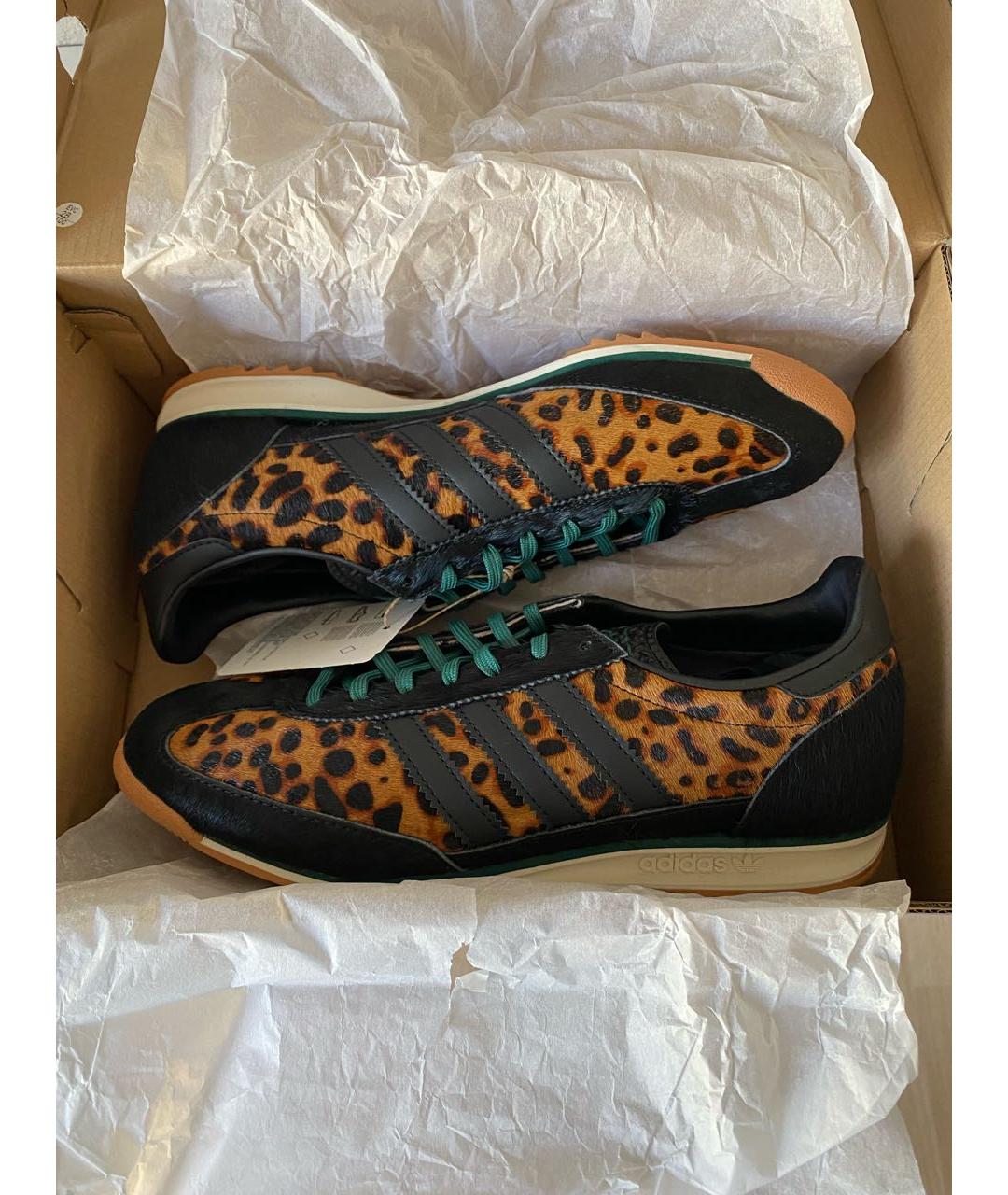 ADIDAS Черные текстильные низкие кроссовки / кеды, фото 2