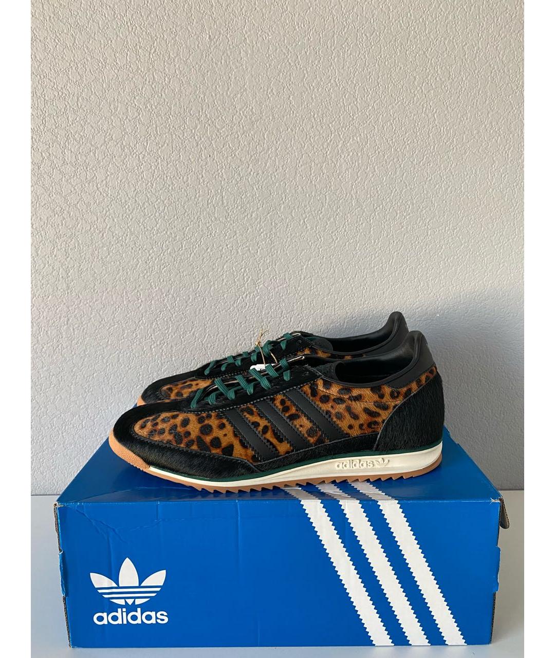 ADIDAS Черные текстильные низкие кроссовки / кеды, фото 3