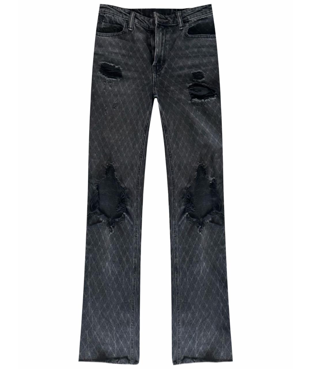 ALEXANDER WANG Антрацитовые хлопковые прямые джинсы, фото 1