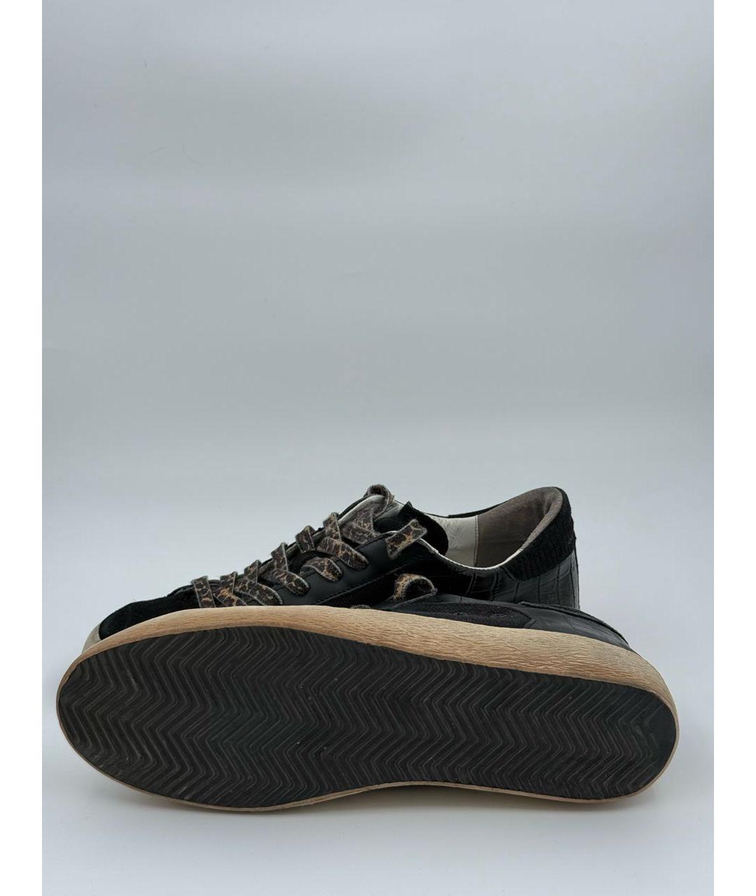 GOLDEN GOOSE DELUXE BRAND Черные замшевые низкие кроссовки / кеды, фото 5