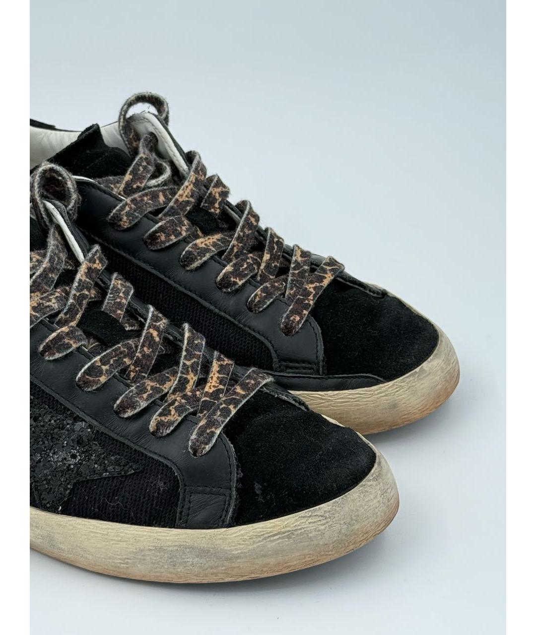 GOLDEN GOOSE DELUXE BRAND Черные замшевые низкие кроссовки / кеды, фото 3