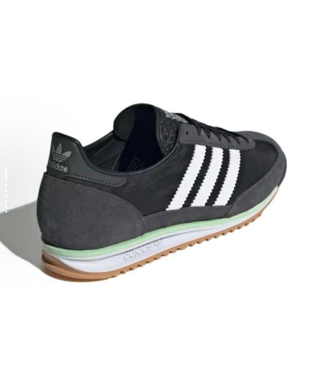 ADIDAS Черные текстильные низкие кроссовки / кеды, фото 4