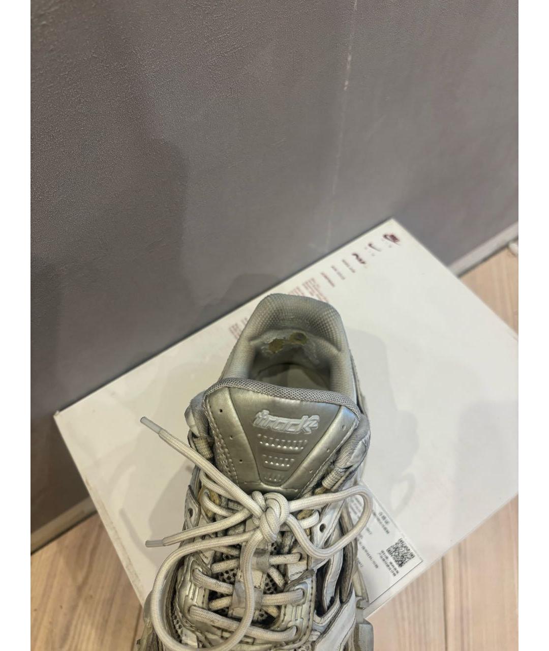 BALENCIAGA Белые кожаные кроссовки, фото 7
