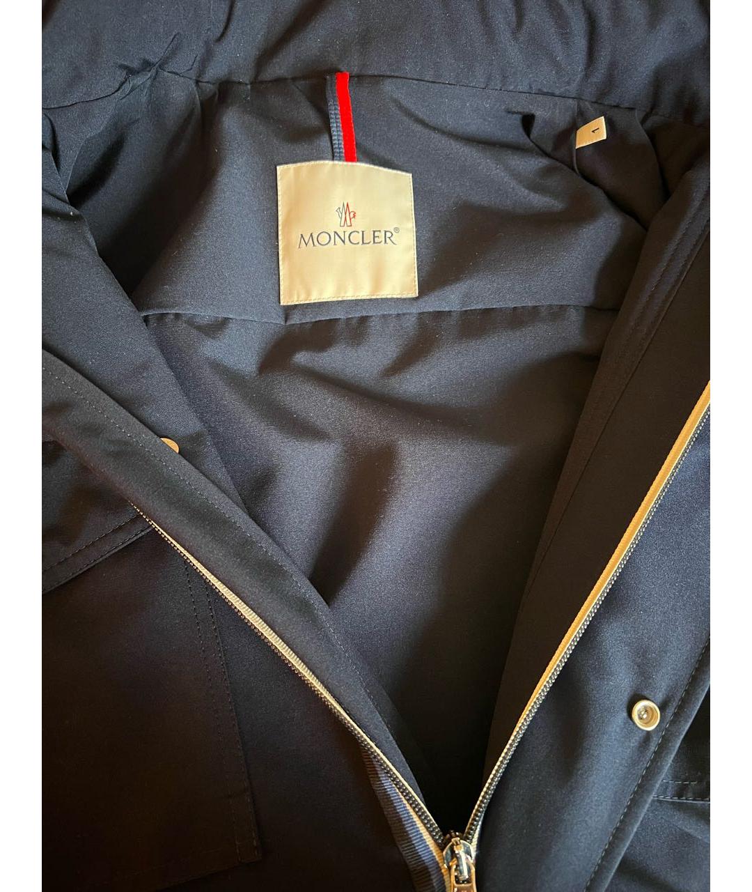MONCLER Темно-синяя хлопковая куртка, фото 3
