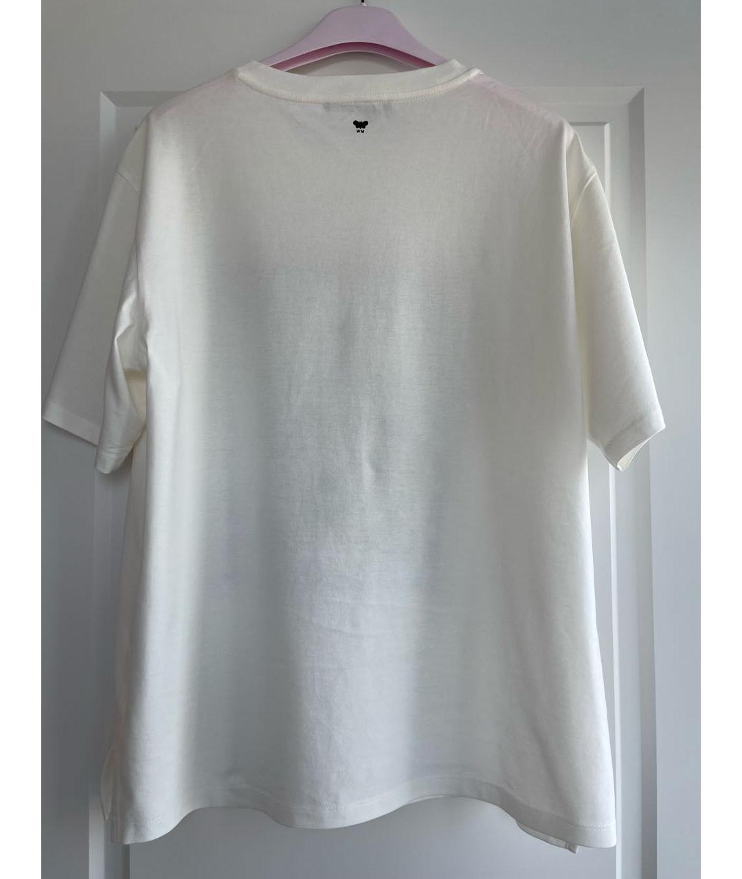 WEEKEND MAX MARA Белая хлопковая футболка, фото 2