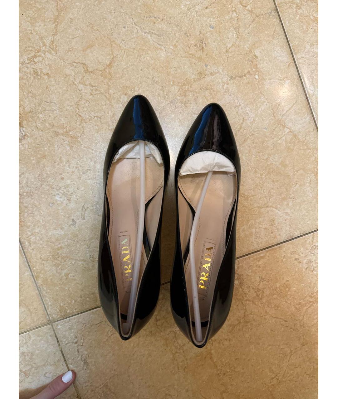 PRADA Черные кожаные туфли, фото 3