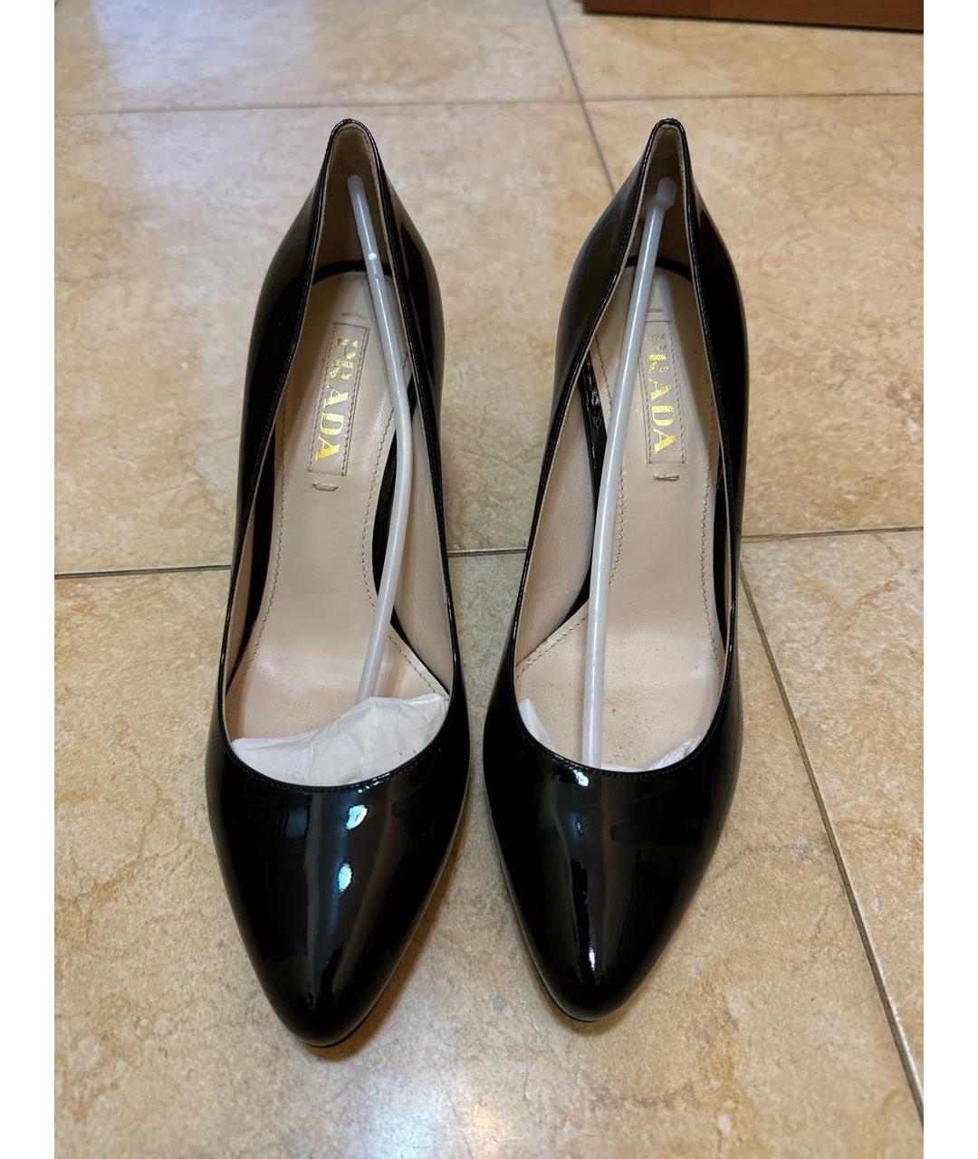PRADA Черные кожаные туфли, фото 2