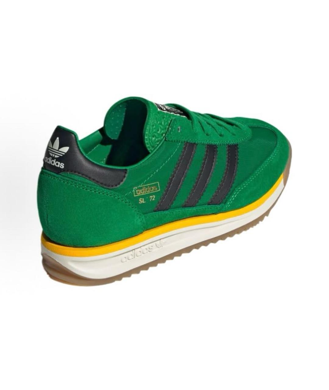 ADIDAS Зеленые текстильные низкие кроссовки / кеды, фото 4