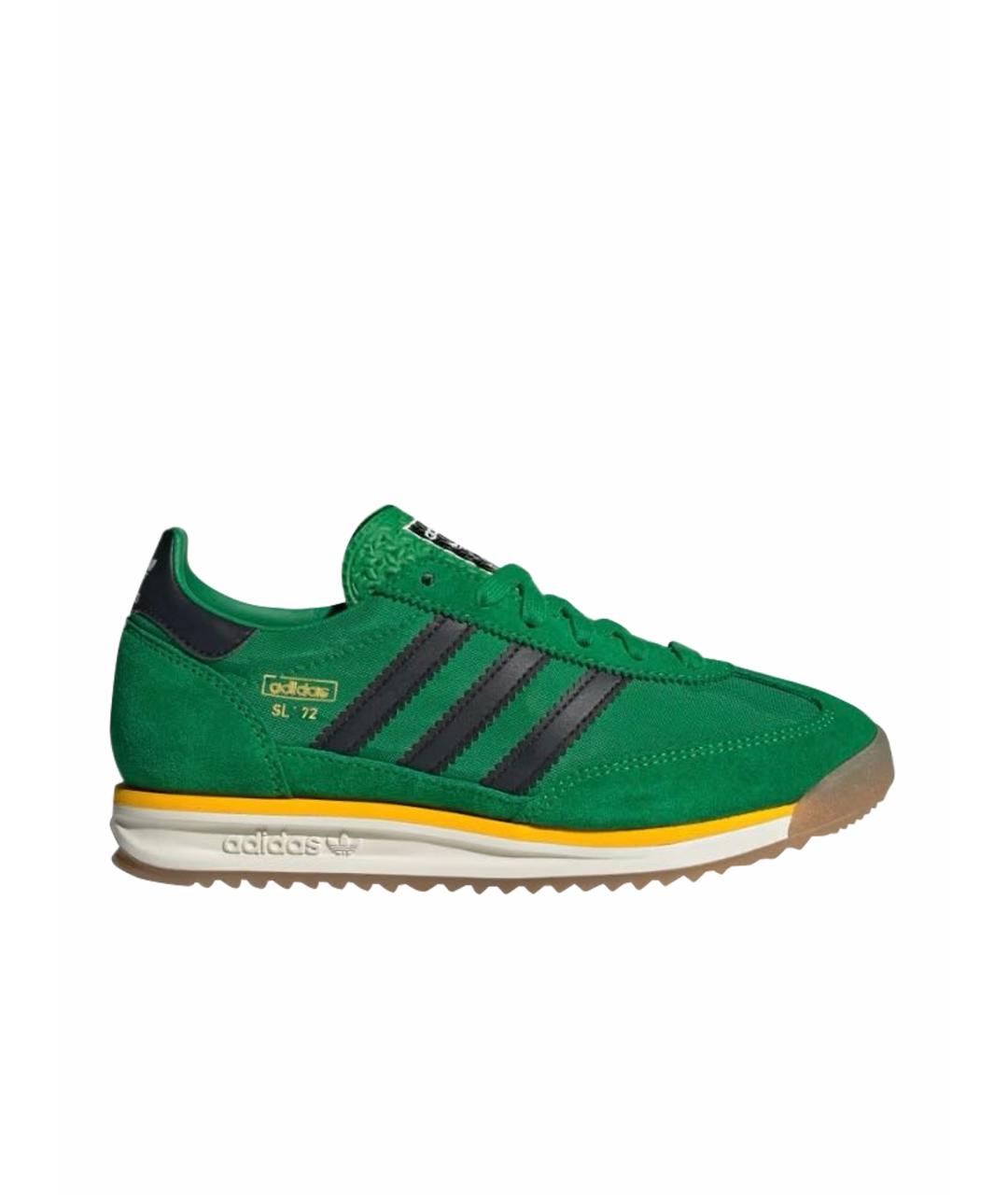 ADIDAS Зеленые текстильные низкие кроссовки / кеды, фото 1