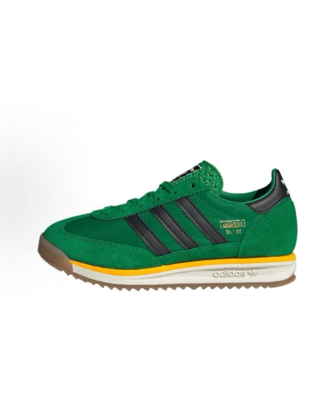 ADIDAS Зеленые текстильные низкие кроссовки / кеды, фото 3