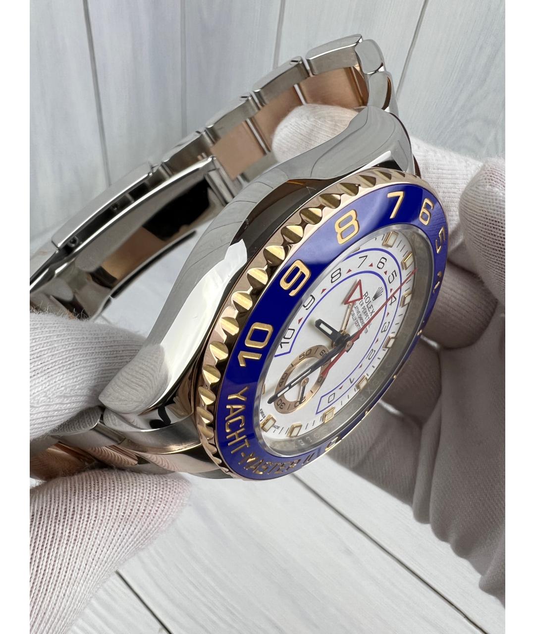 ROLEX Синие часы из розового золота, фото 6