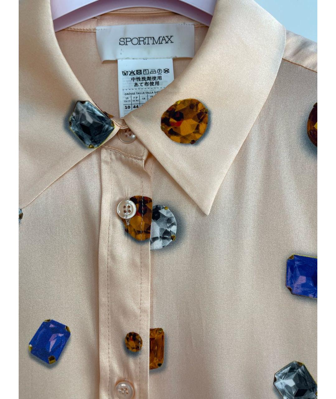 SPORTMAX Мульти шелковая рубашка, фото 4
