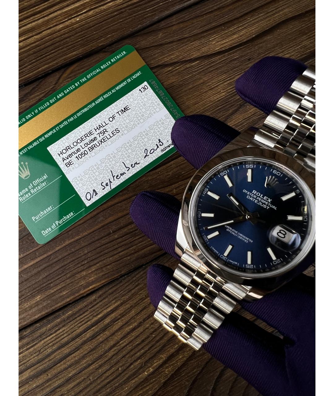 ROLEX Темно-синие часы, фото 2