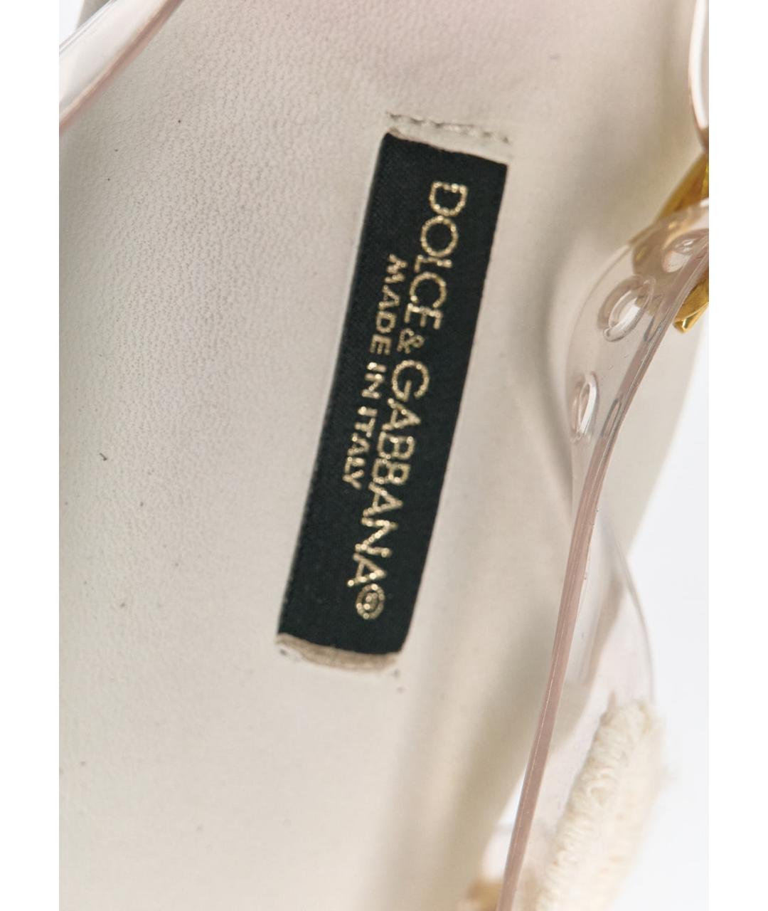 DOLCE&GABBANA Мульти текстильные босоножки, фото 5