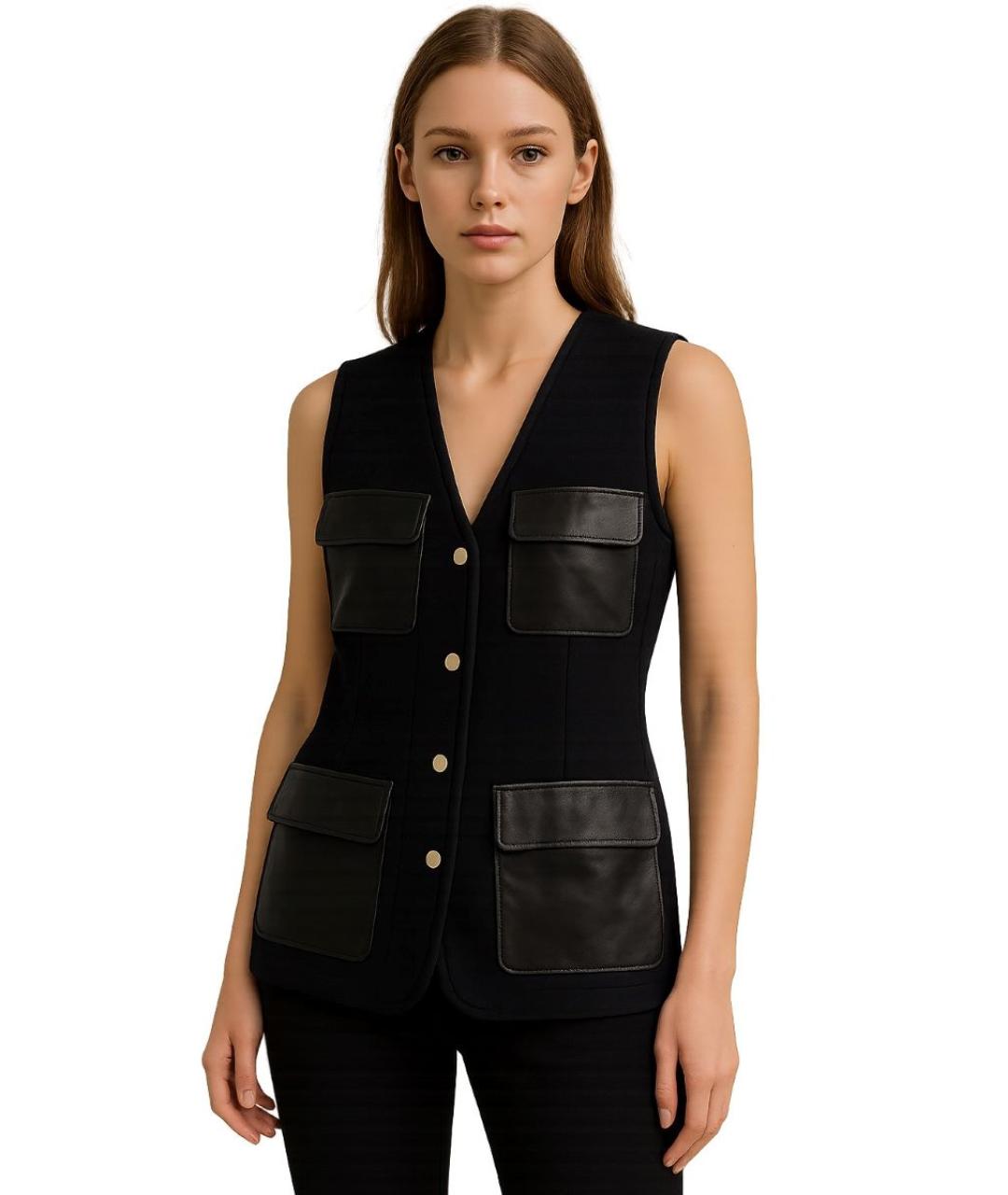 TRUSSARDI Черный жилет, фото 6