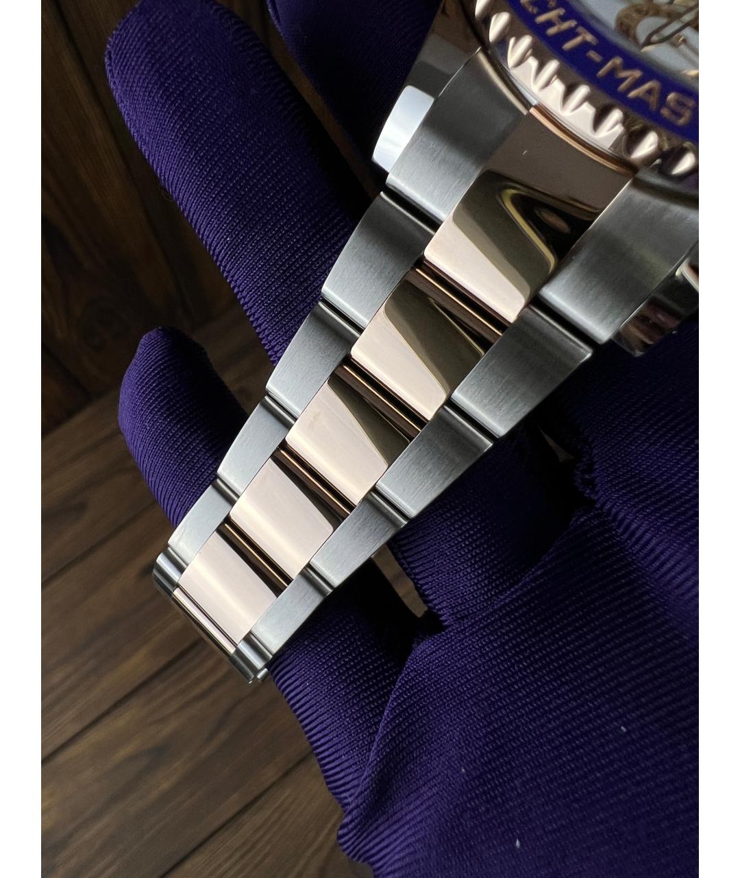 ROLEX Синие часы из розового золота, фото 9