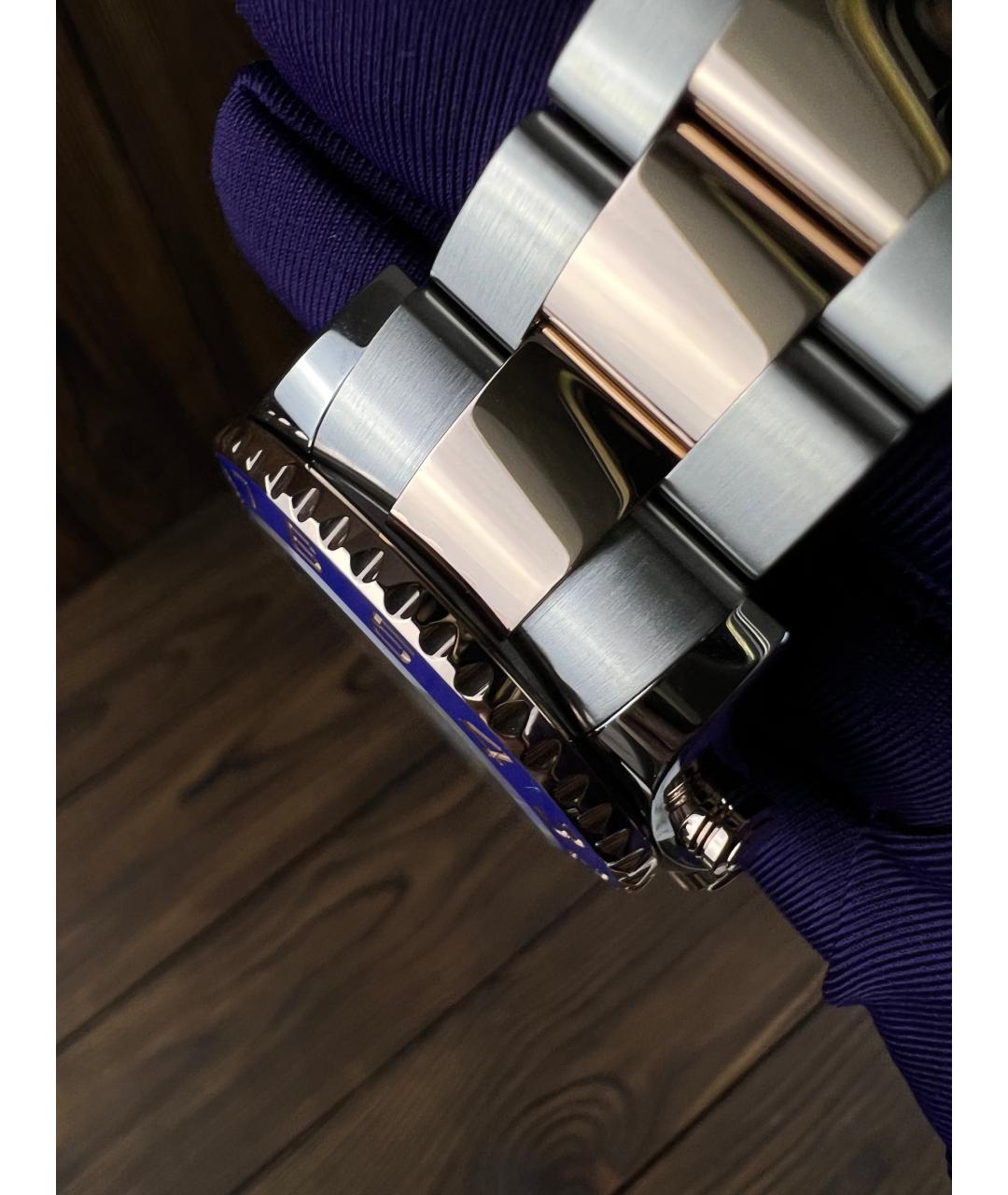 ROLEX Синие часы из розового золота, фото 8