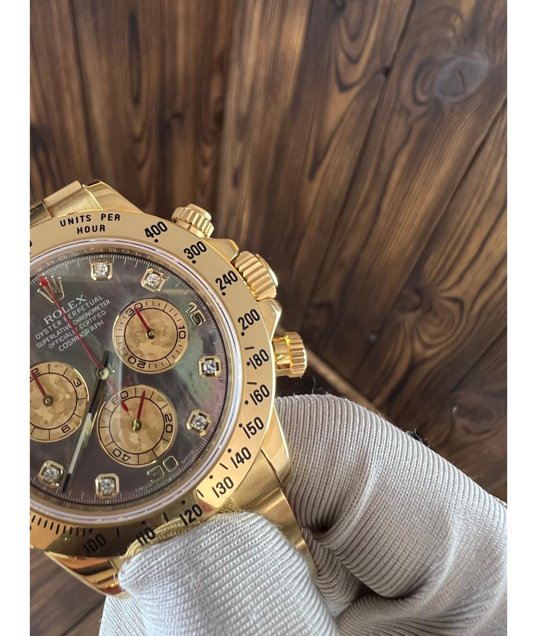 ROLEX Коричневые часы из желтого золота, фото 3