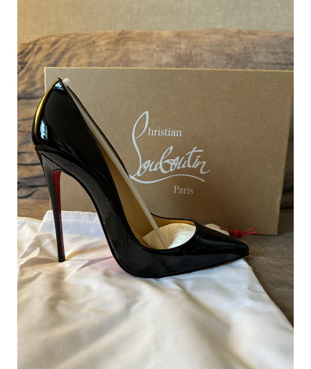 CHRISTIAN LOUBOUTIN Черные туфли из лакированной кожи, фото 9