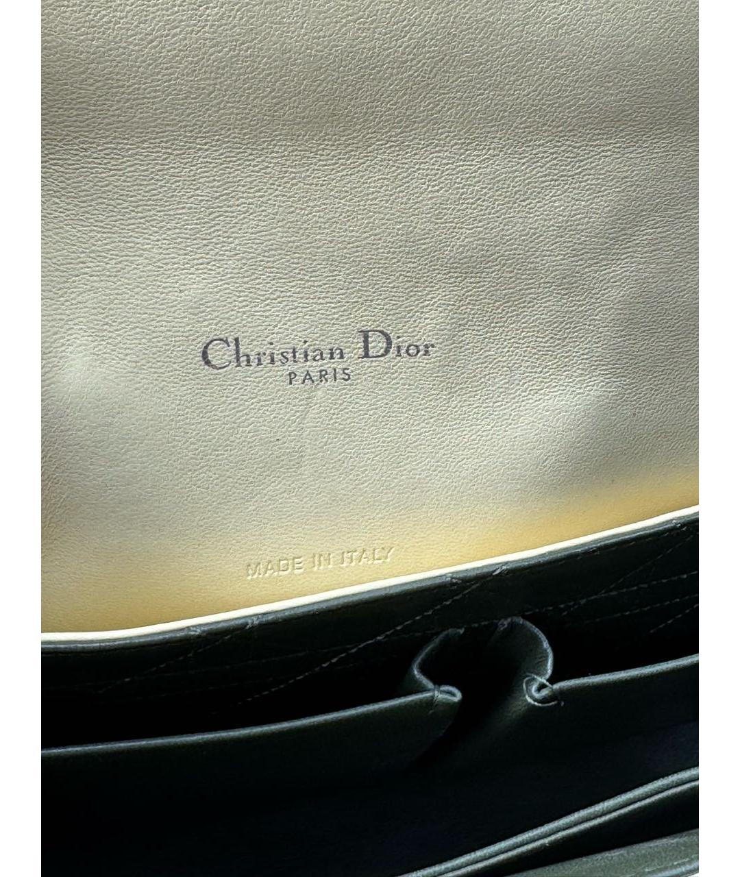 CHRISTIAN DIOR Желтая кожаная сумка через плечо, фото 6