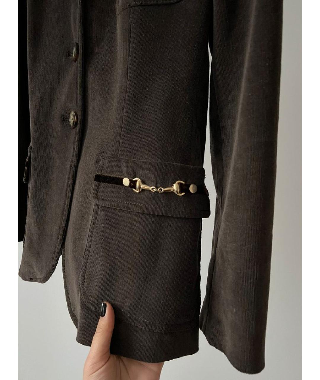 WEEKEND MAX MARA Коричневый хлопковый жакет/пиджак, фото 9