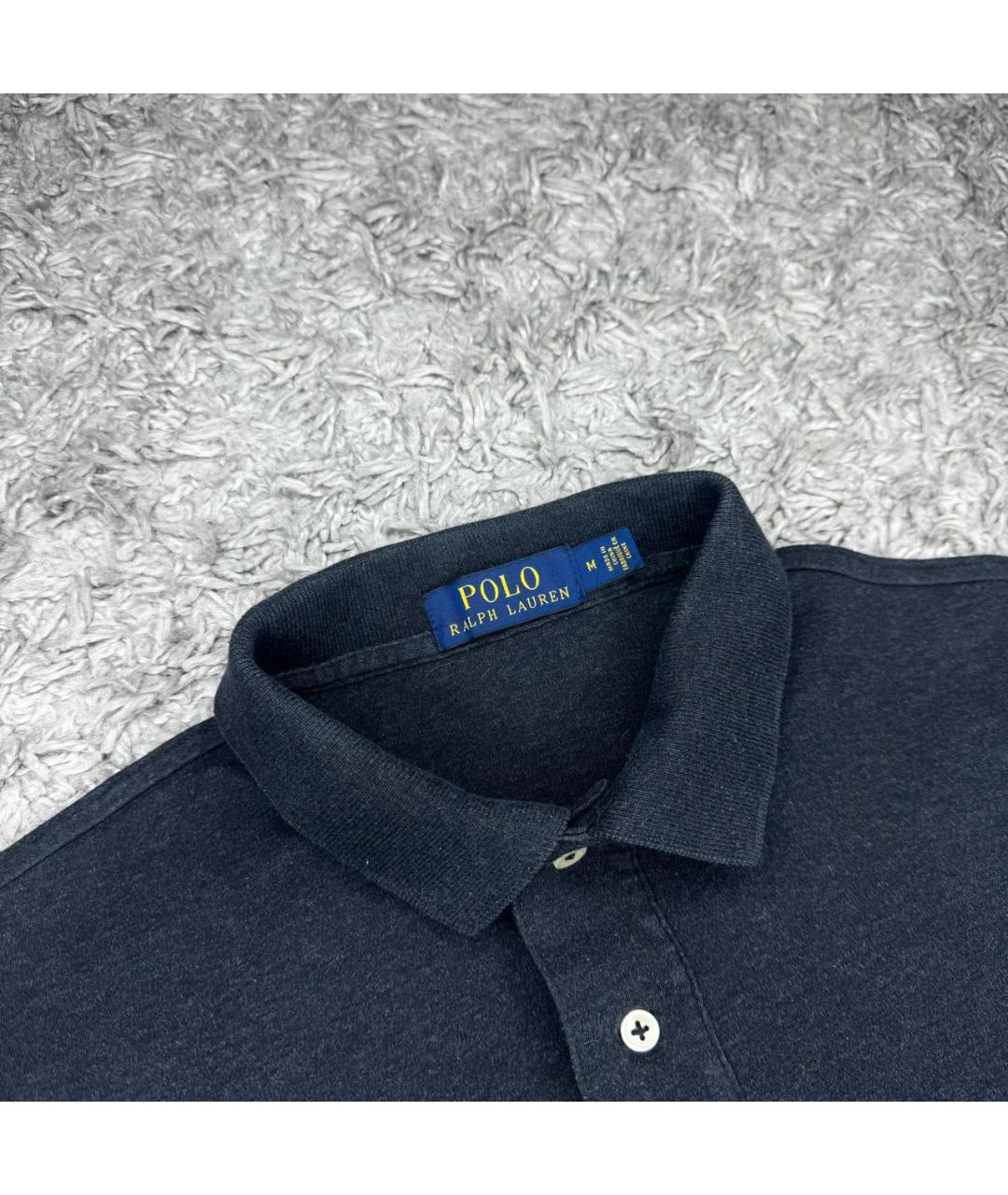 POLO RALPH LAUREN Серое хлопковое поло с коротким рукавом, фото 2
