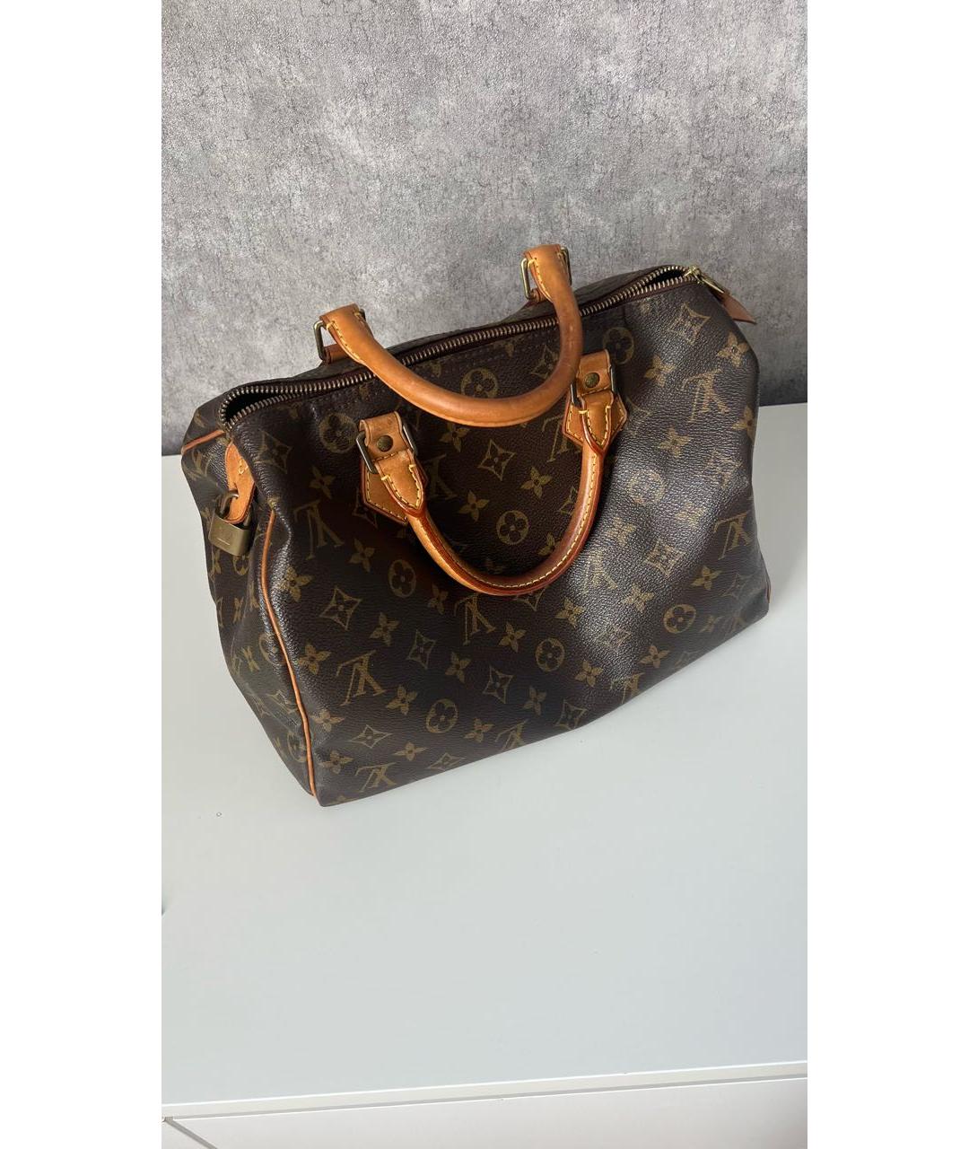 LOUIS VUITTON Коричневая сумка с короткими ручками, фото 5