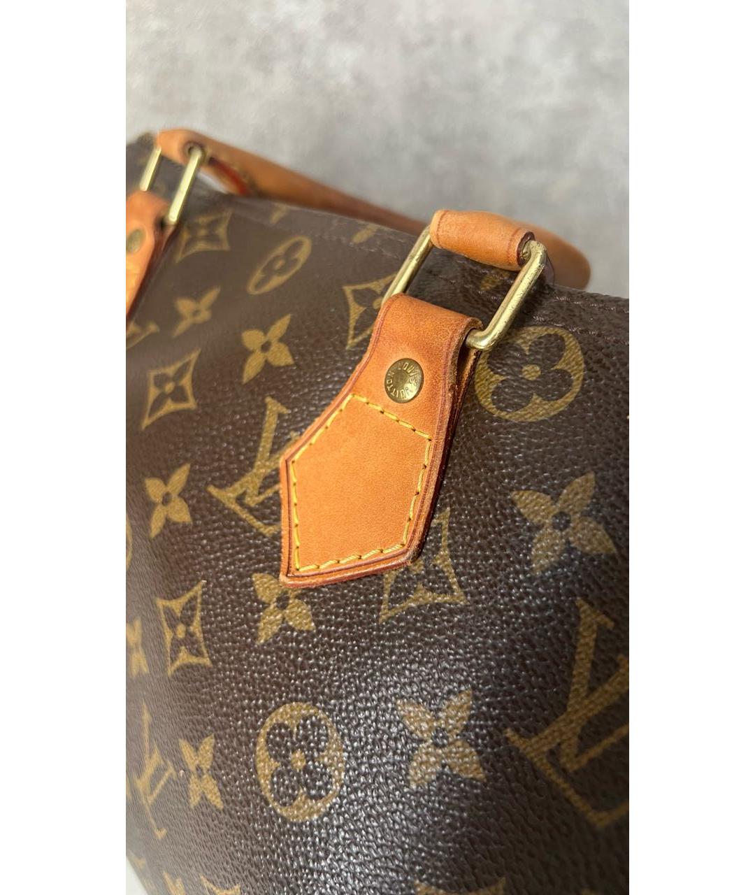 LOUIS VUITTON Коричневая сумка с короткими ручками, фото 3
