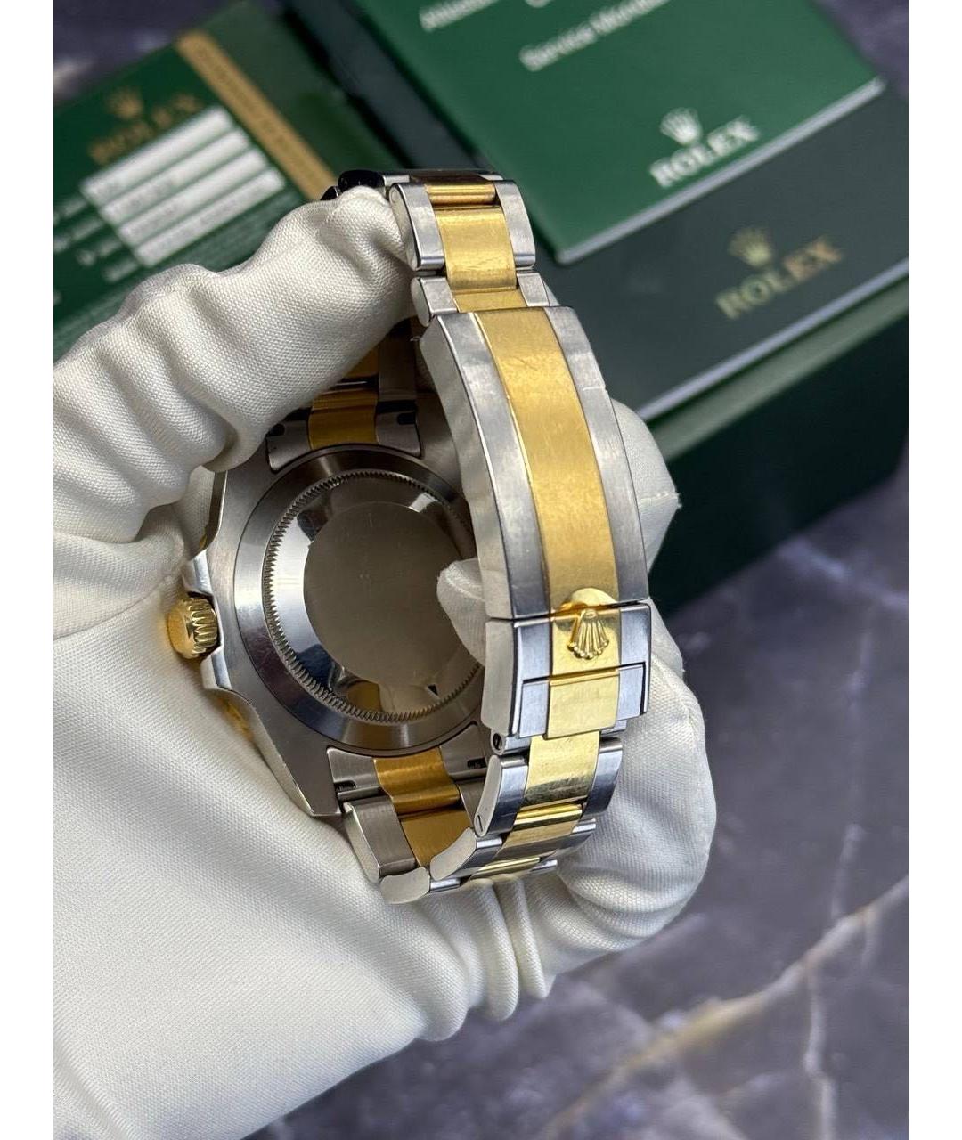 ROLEX Синие часы из желтого золота, фото 5