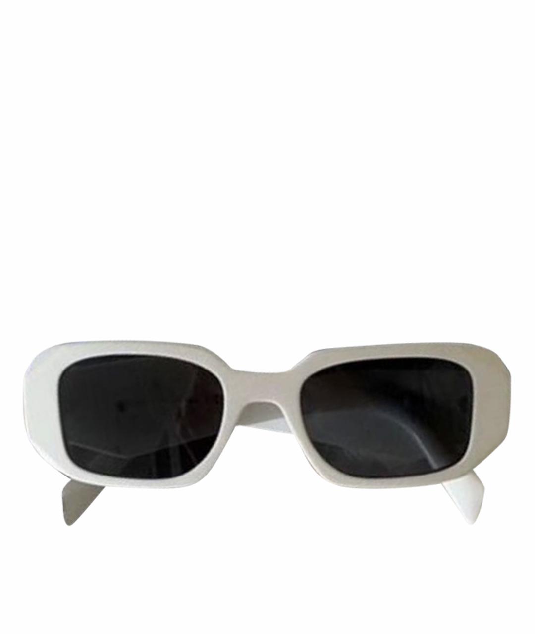 PRADA Белые пластиковые солнцезащитные очки, фото 1