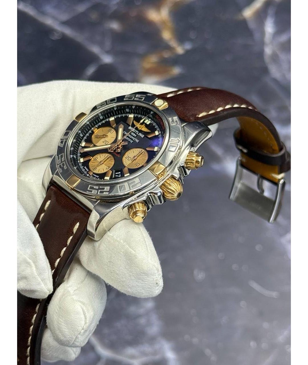 BREITLING Черные часы из розового золота, фото 7