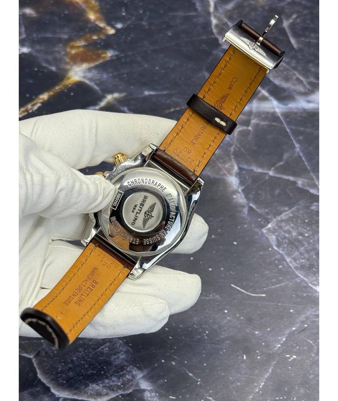 BREITLING Черные часы из розового золота, фото 4