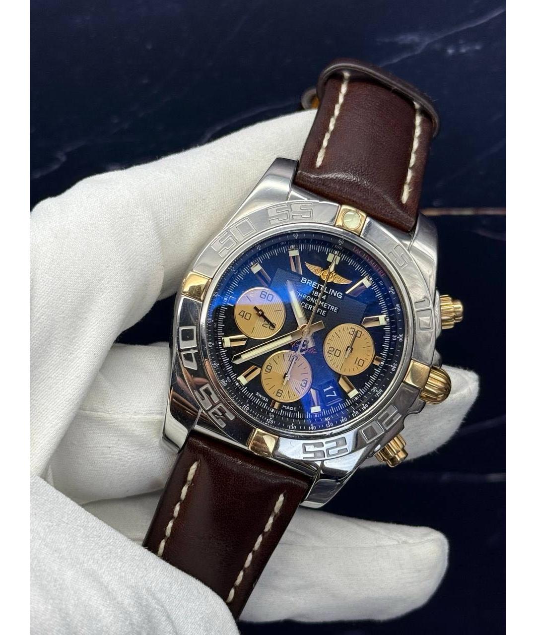 BREITLING Черные часы из розового золота, фото 3