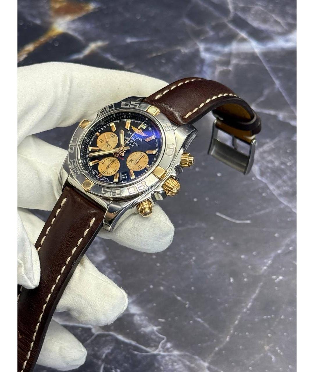 BREITLING Черные часы из розового золота, фото 5