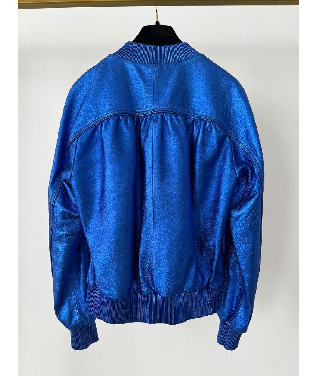 SAINT LAURENT Синяя хлопковая куртка, фото 2