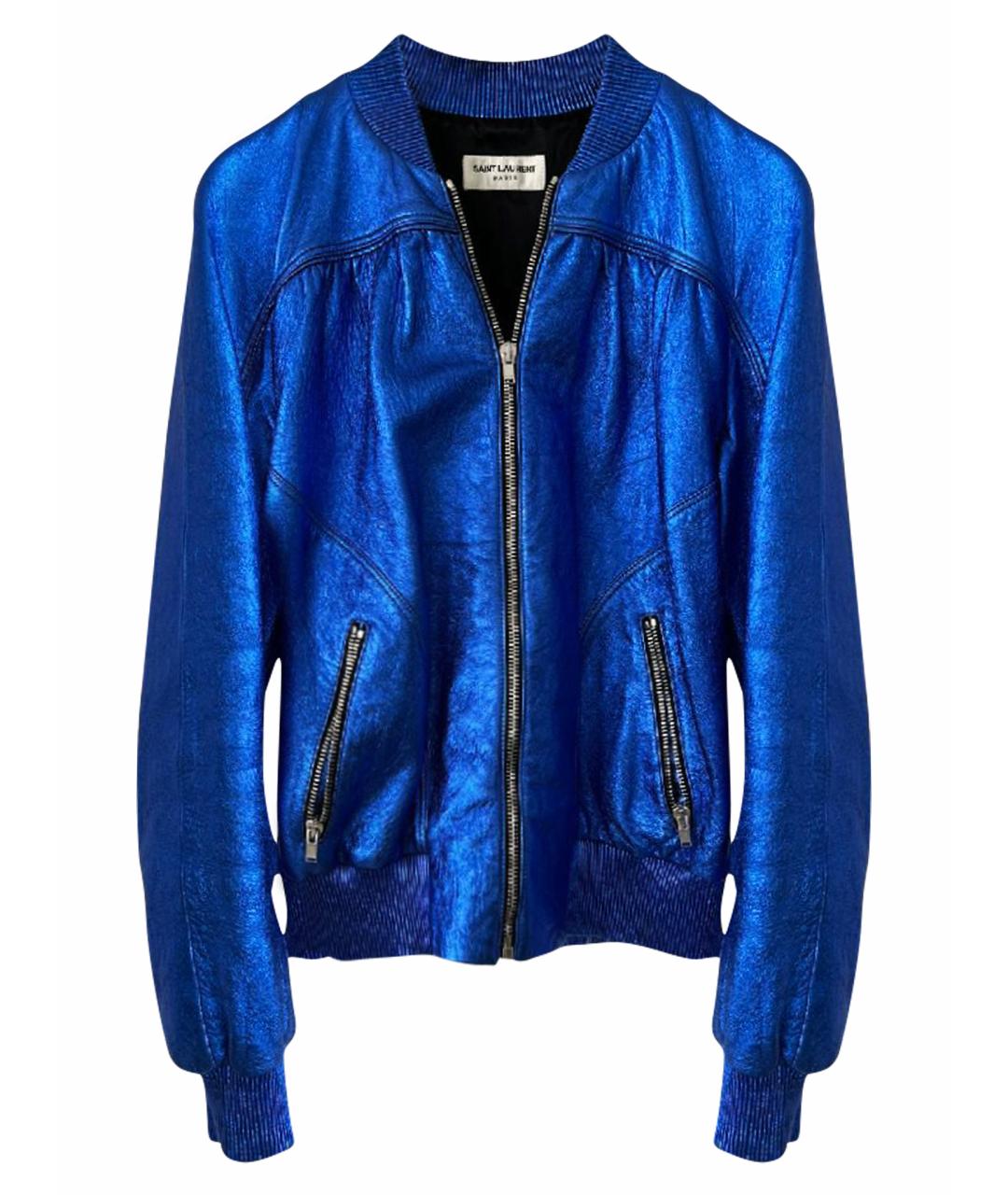 SAINT LAURENT Синяя хлопковая куртка, фото 1