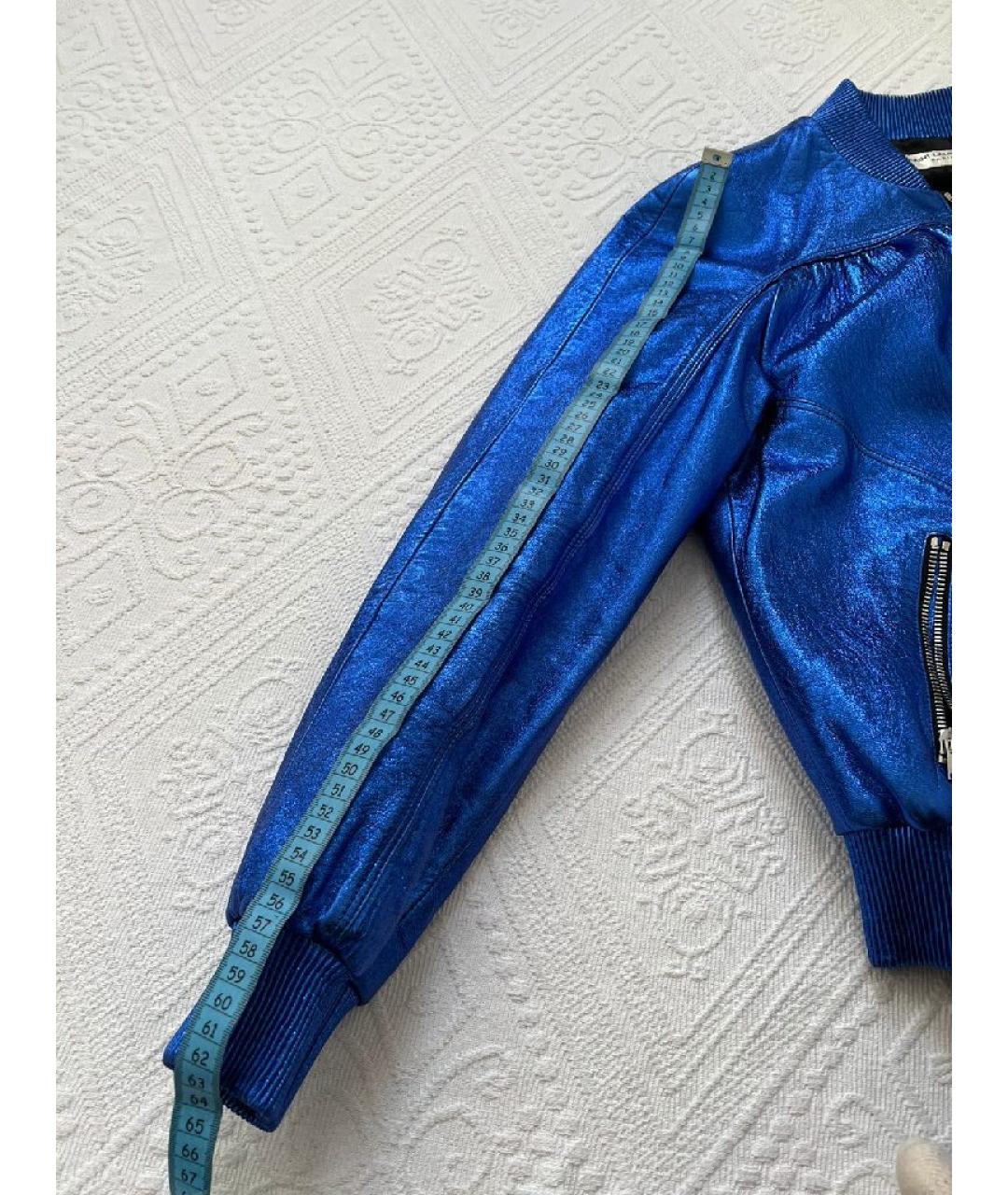 SAINT LAURENT Синяя хлопковая куртка, фото 6