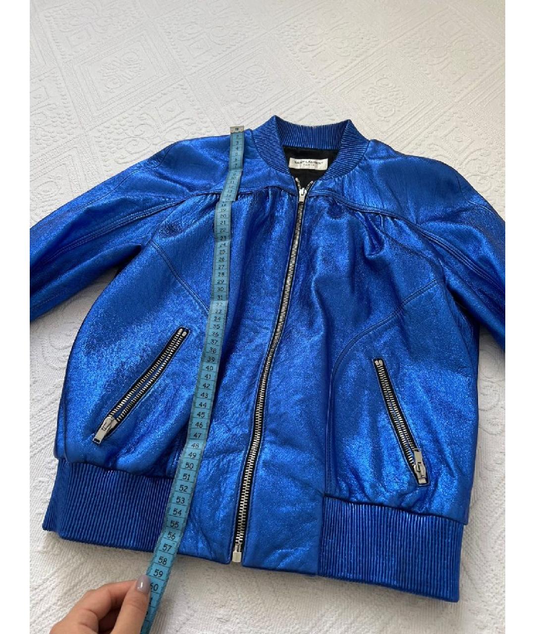 SAINT LAURENT Синяя хлопковая куртка, фото 5