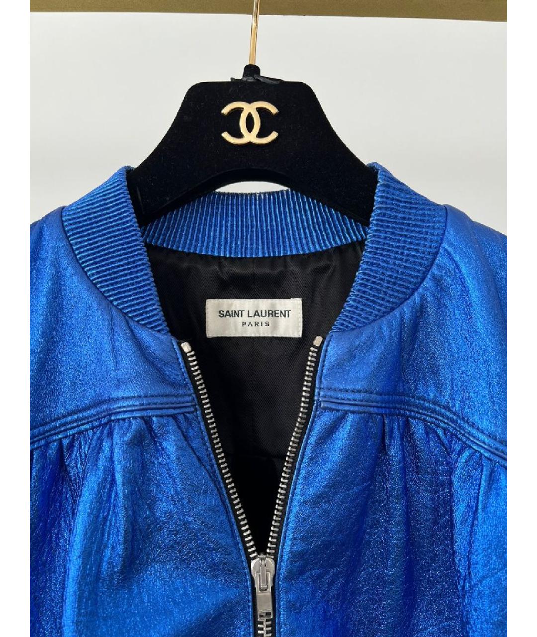 SAINT LAURENT Синяя хлопковая куртка, фото 3