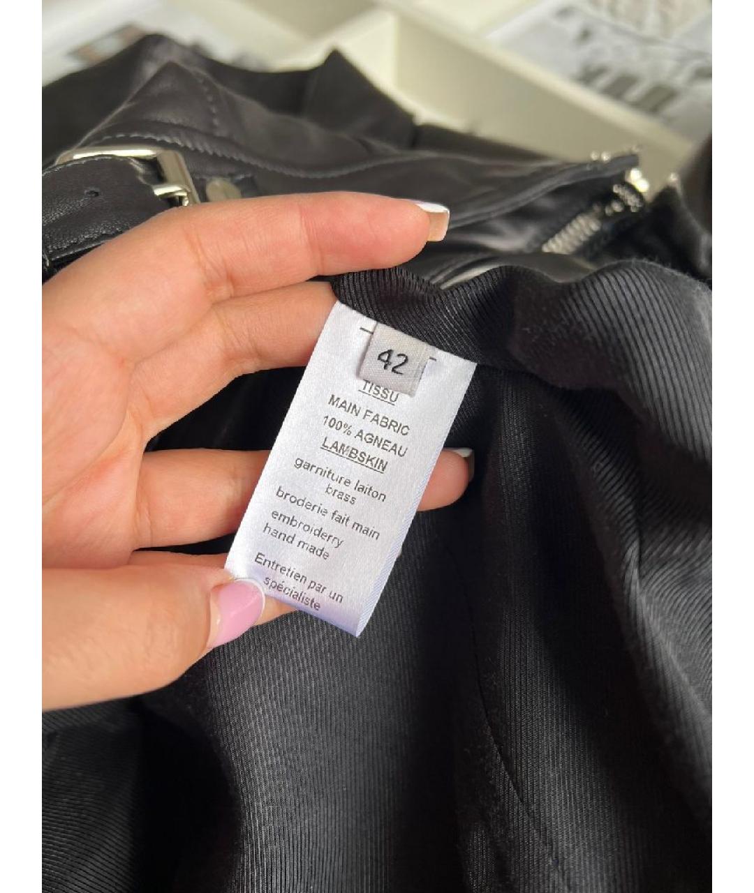 BALMAIN Черная кожаная куртка, фото 7