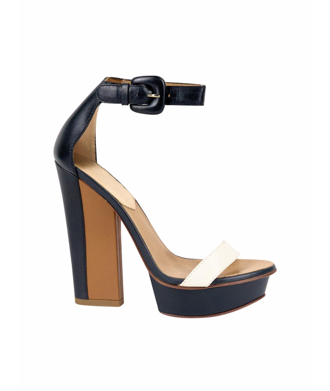 DSQUARED2 Черные кожаные босоножки, фото 1