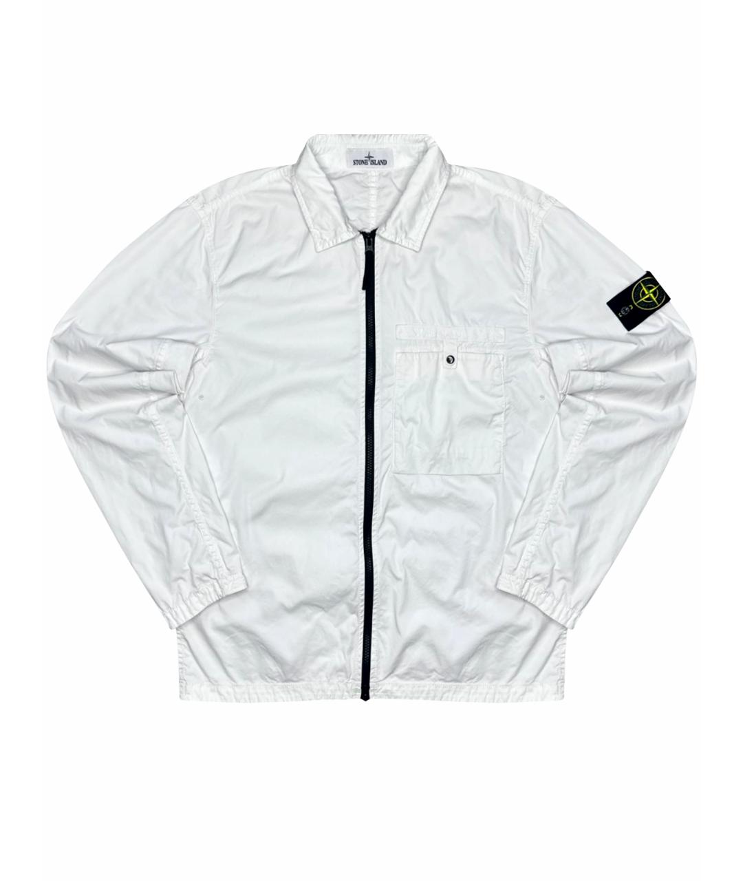 STONE ISLAND Белая хлопковая куртка, фото 1