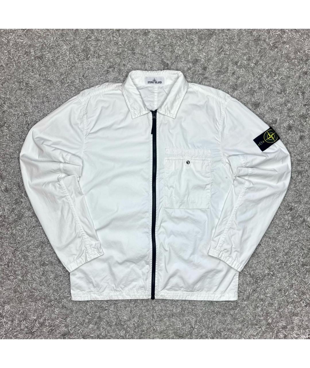 STONE ISLAND Белая хлопковая куртка, фото 8