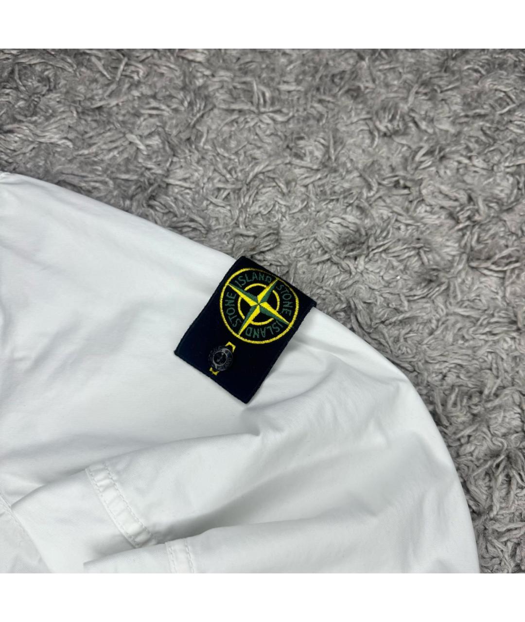 STONE ISLAND Белая хлопковая куртка, фото 2