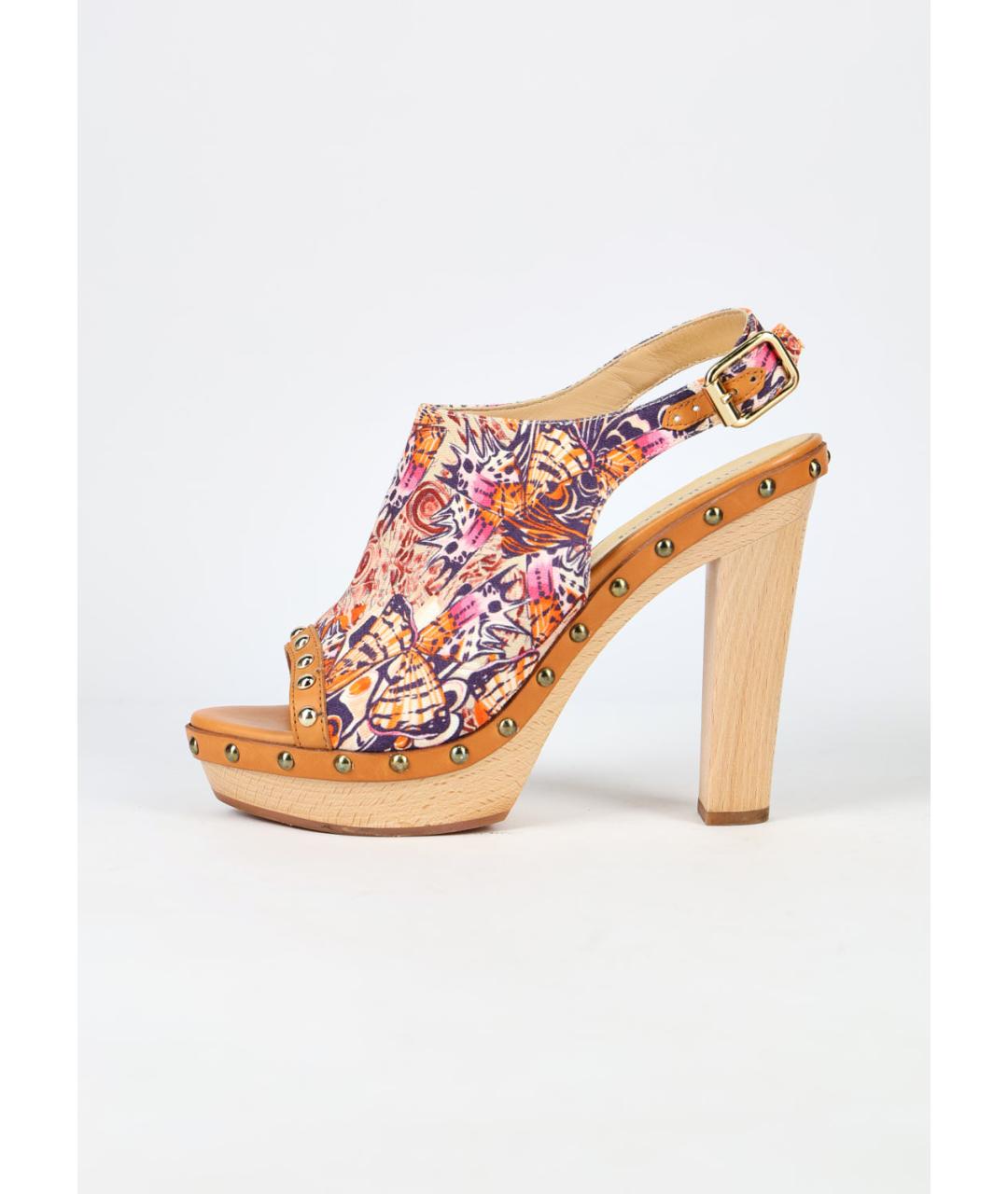 EMILIO PUCCI Мульти текстильные босоножки, фото 7